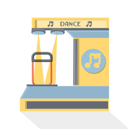 Dance arcade machine icon over white background colorful design vector illustrationのイラスト素材