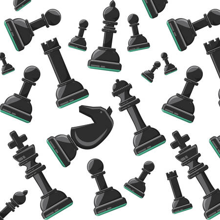 Chess pieces background colorful design vector illustrationのイラスト素材