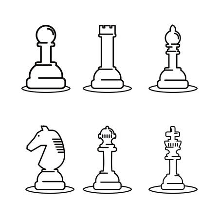 chess pieces icon set over white background vector illustrationのイラスト素材