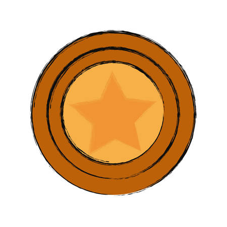 colored  videogame star coin over  white background  vector illustrationのイラスト素材