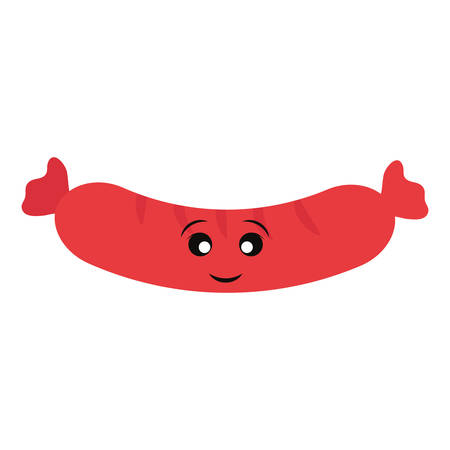 colorful sausage over white background vector illustrationのイラスト素材