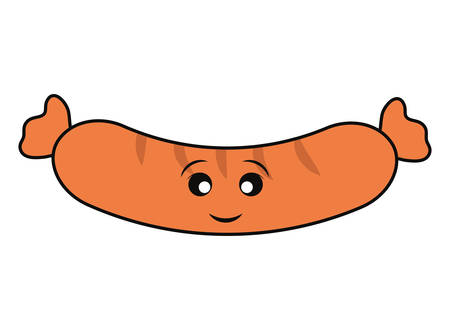 sausage icon over white background vector illustrationのイラスト素材