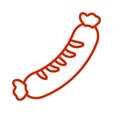 sausage icon over white background colorful design vector illustrationのイラスト素材