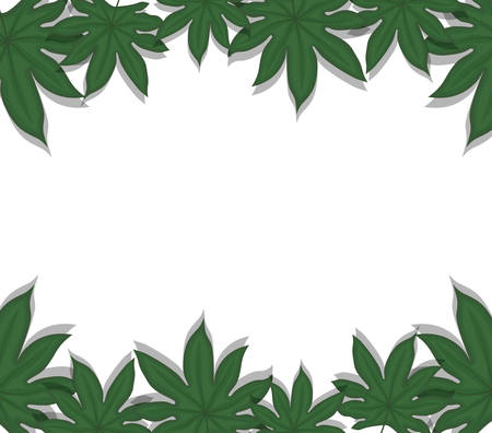 Leaves frame background icon vector illustration graphic design.のイラスト素材