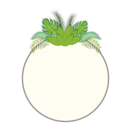 Leaves frame background icon vector illustration graphic design.のイラスト素材
