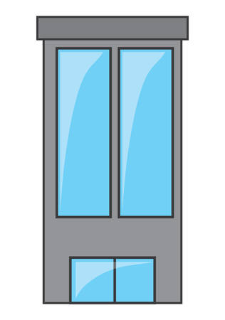 city building icon over white background colorful design vector illustrationのイラスト素材