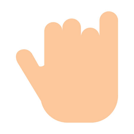 Hand with pinky finger up icon over white background colorful design vector illustrationのイラスト素材