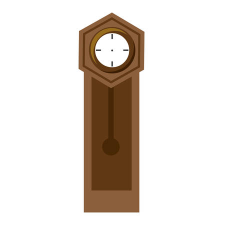 Antique clock icon over white background colorful design vector illustrationのイラスト素材