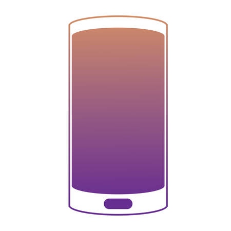 Smartphone device icon over white background, colorful design, vector illustrationのイラスト素材