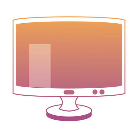 Computer monitor icon over white background colorful design vector illustrationのイラスト素材