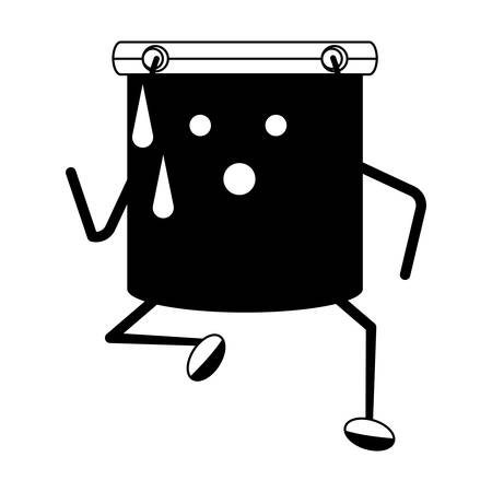 Cleaning bucket running icon over white background vector illustrationのイラスト素材