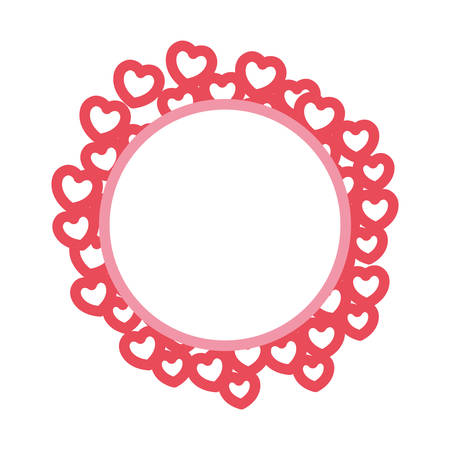 Hearts and love frameのイラスト素材