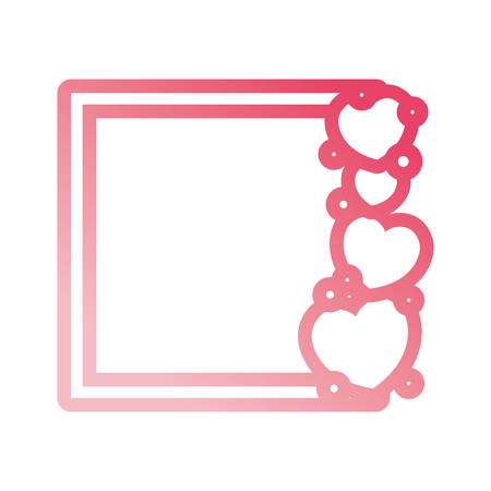 Hearts and love frameのイラスト素材
