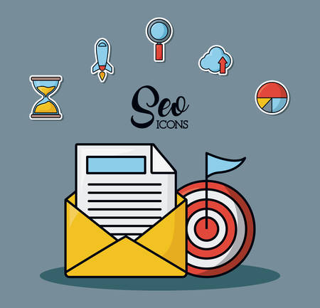 seo and web optimization concept vector illustration graphic designのイラスト素材