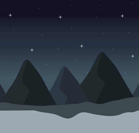 realistic mountain landscape with a forest under the sky vector illustration graphic designのイラスト素材