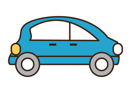 blue car icon over white background colorful design vector illustrationのイラスト素材