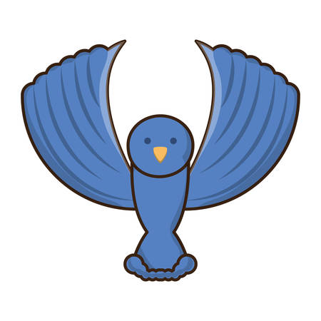 cartoon dove icon over white background colorful design  vector illustrationのイラスト素材
