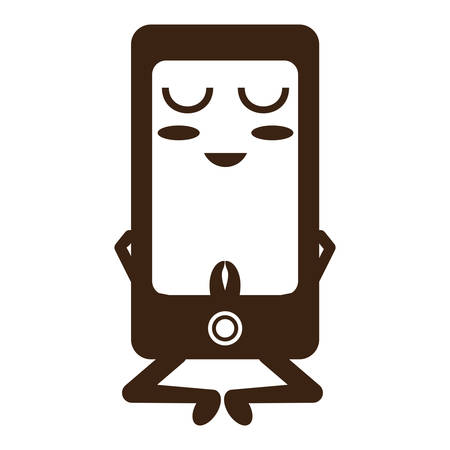 kawaii smartphone deviceのイラスト素材