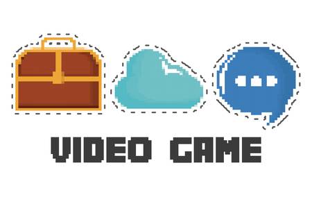 videogame related icons over white background colorful design vector illustrationのイラスト素材