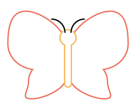 butterfly icon over white background vector illustrationのイラスト素材
