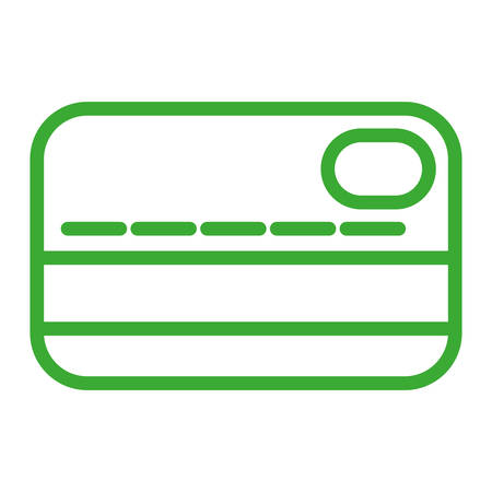flat line colored credit card  over white background vector illustrationのイラスト素材