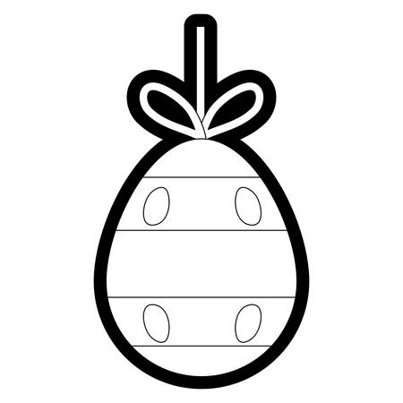 easter egg with dots over white background colorful design vector illustrationのイラスト素材