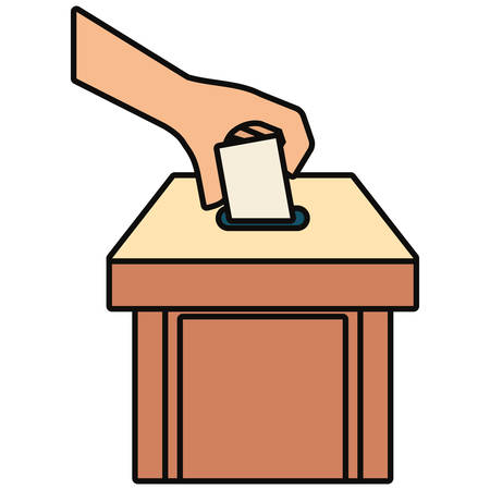 Voting concept design illustration on white background.のイラスト素材