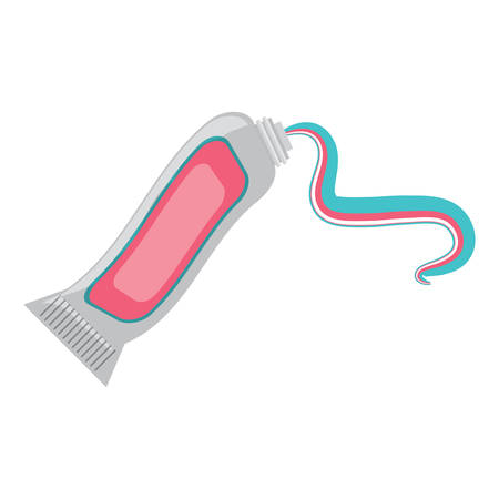 toothpaste icon over white background colorful design  vector illustrationのイラスト素材