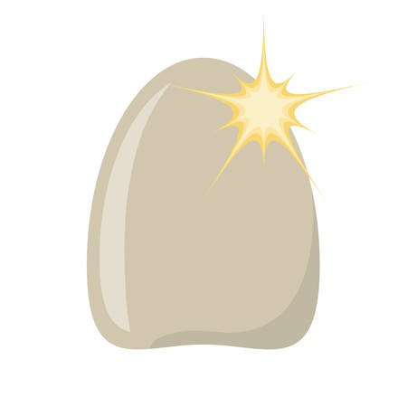 tooth with pain icon over white background colorful design vector illustrationのイラスト素材