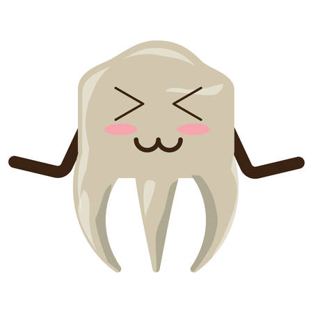 kawaii tooth icon imageのイラスト素材