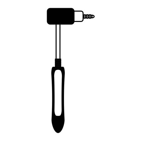 Dental drill hand piece icon over white background vector illustrationのイラスト素材