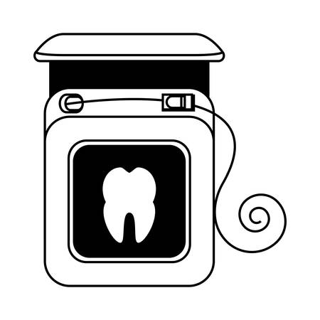 Dental floss icon over white background vector illustrationのイラスト素材