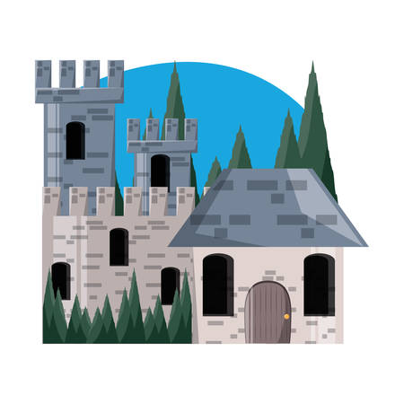 Medieval castle iconのイラスト素材