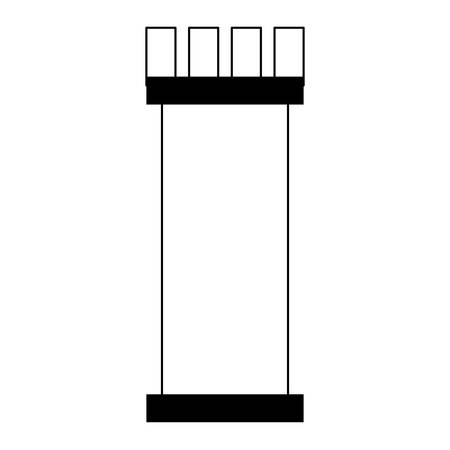 medieval castle tower icon over white background vector illustrationのイラスト素材