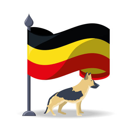 germany design concept with dogのイラスト素材