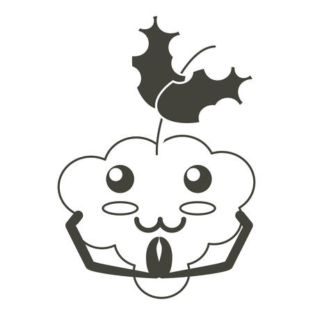 relaxed bunch of grapes icon over white background vector illustrationのイラスト素材