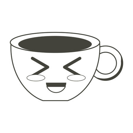 Kawaii coffee mug iconのイラスト素材
