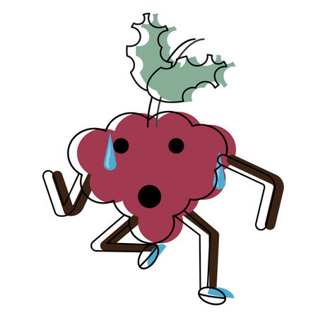 Kawaii bunch of grapesのイラスト素材