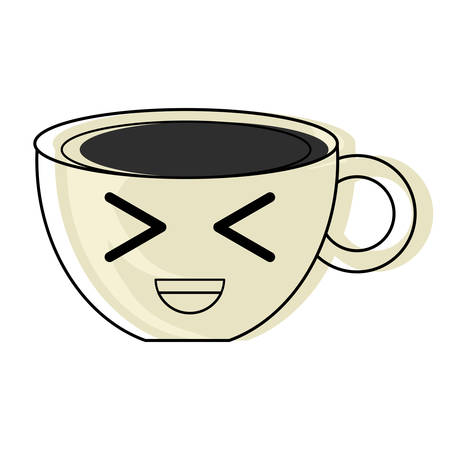 Kawaii coffee mug iconのイラスト素材