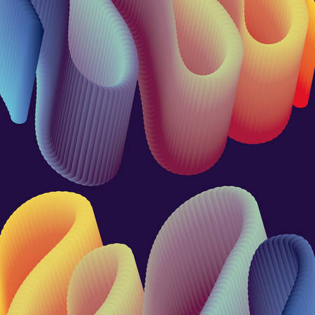 Colorful design of fluid shapes with neon colors. vector illustration