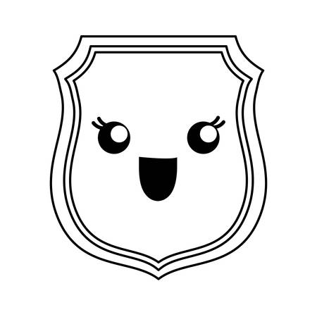 shield icon over white background vector illustrationのイラスト素材