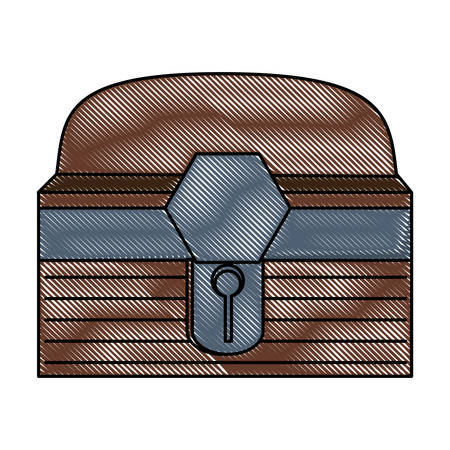 Treasure chest box design illustration.のイラスト素材