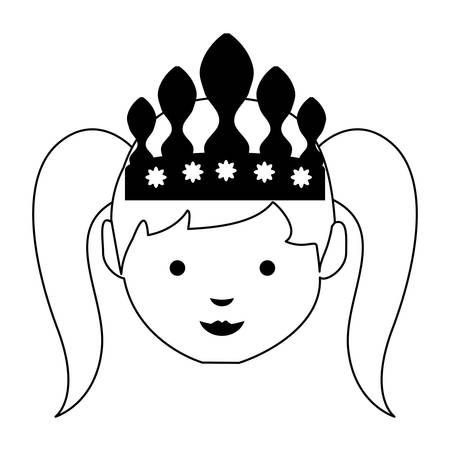 cartoon princess icon illustration.のイラスト素材
