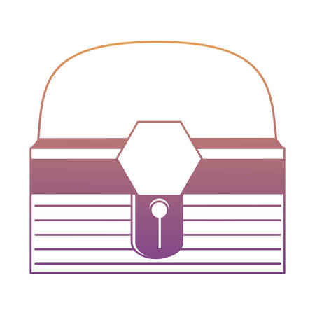 Treasure chest box icon over white background, monochrome design. vector illustrationのイラスト素材