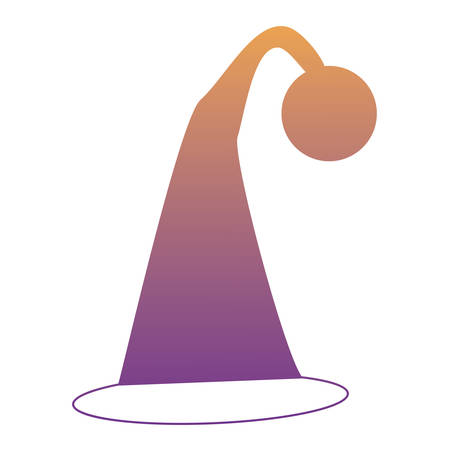 witch hat icon over white background, monochrome design. vector illustrationのイラスト素材