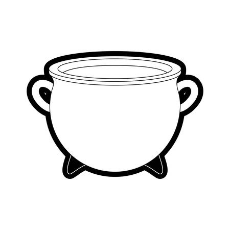irish pot icon over white background, colorful line design. vector illustrationのイラスト素材