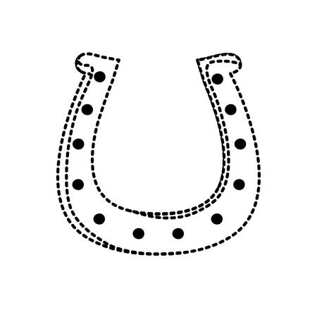 Horseshoe icon over white background vector illustrationのイラスト素材
