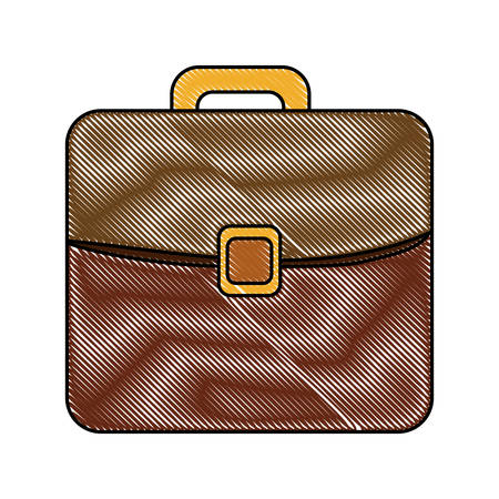 Portfolio briefcase icon over white background vector illustration.のイラスト素材