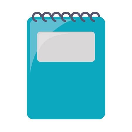 Notepad icon over white background vector illustration.のイラスト素材