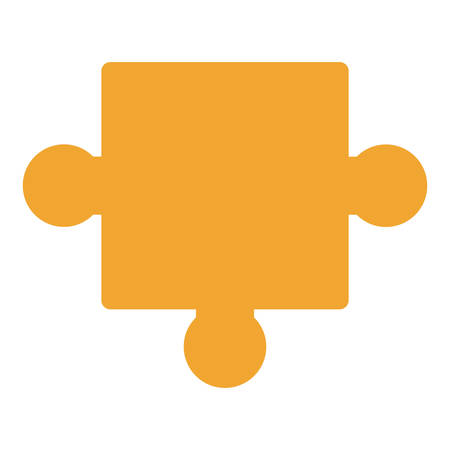 Puzzle piece icon over white background vector illustrationのイラスト素材